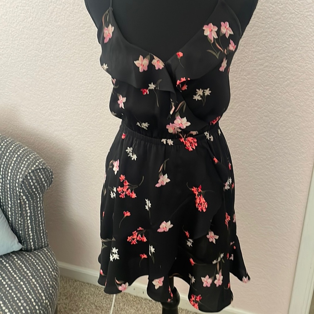 Express black floral dress